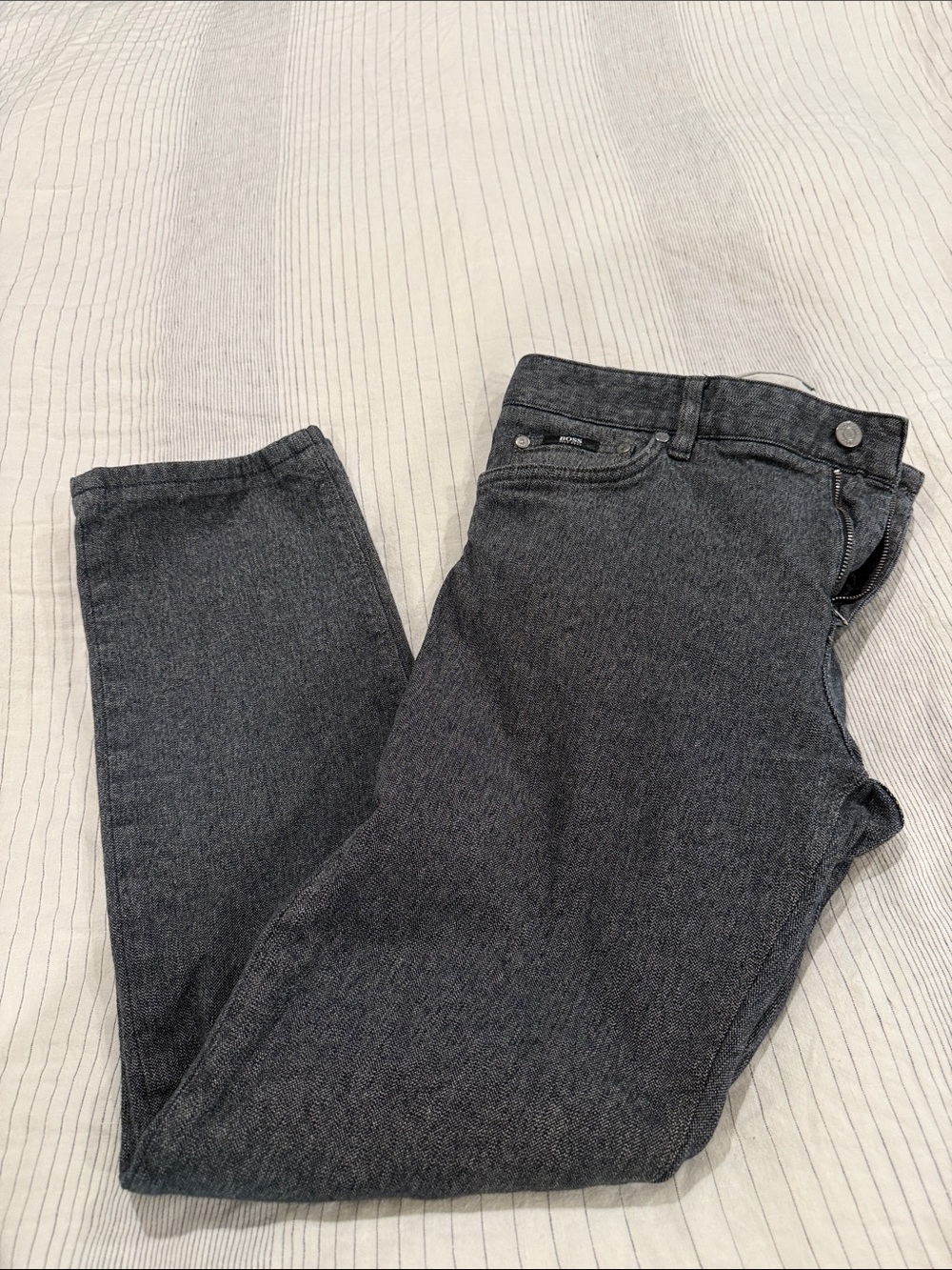 Hugo Boss regular Straight Jeans in Charcoal Gray